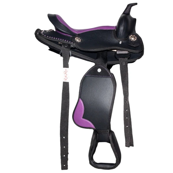 Western Saddle - Purple Faux Leather