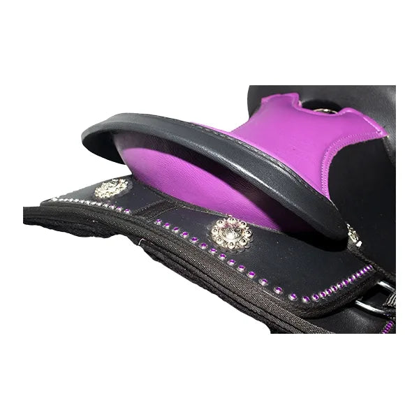 Western Saddle - Purple Faux Leather