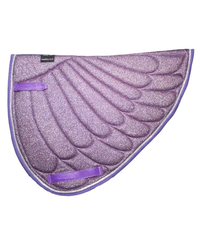 Unicorn Wing Glitter Rhinestone Saddle Pads (Rounded)