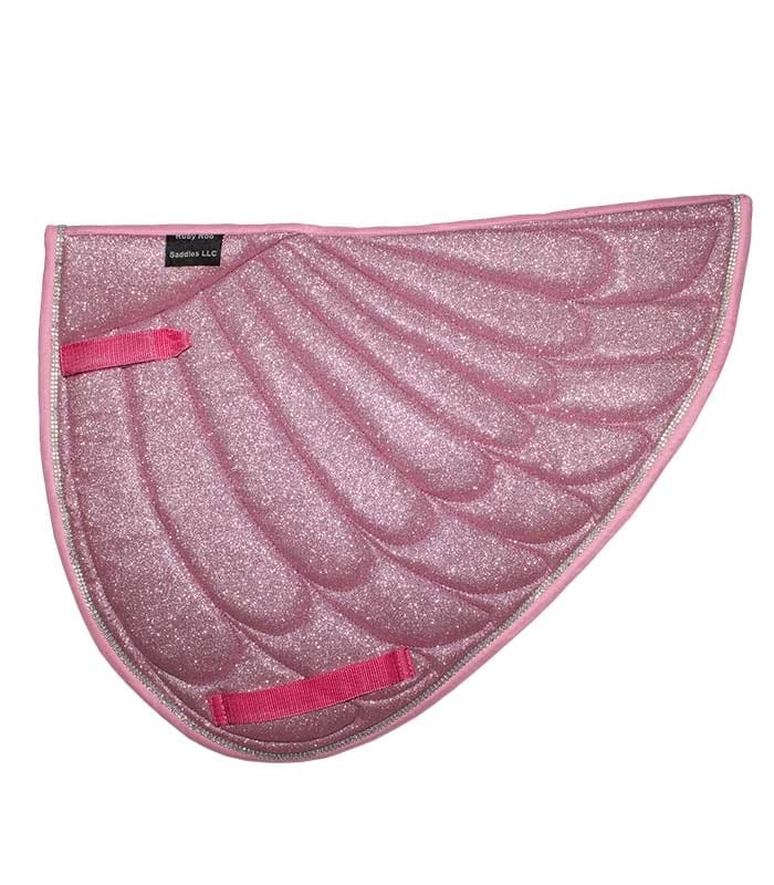 Unicorn Wing Glitter Rhinestone Saddle Pads (Rounded)