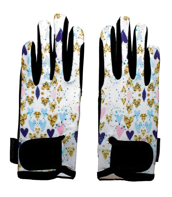 White Hearts Gloves