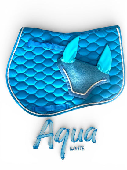 Kids Pony Saddle Pad and Bonnet Sets | Solid Cotton Quilted