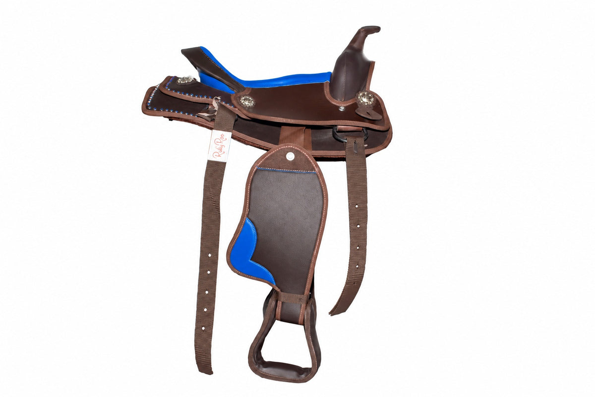 Western Saddle - Royal Blue Leather