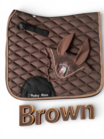 Kids Pony Saddle Pad and Bonnet Sets | Solid Cotton Quilted