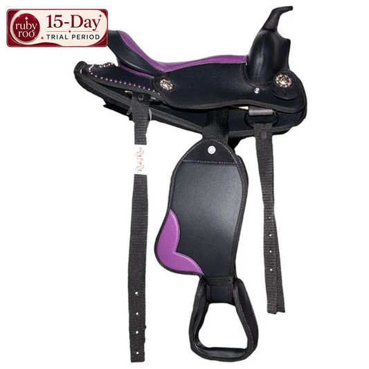 Western Saddle - Purple Faux Leather