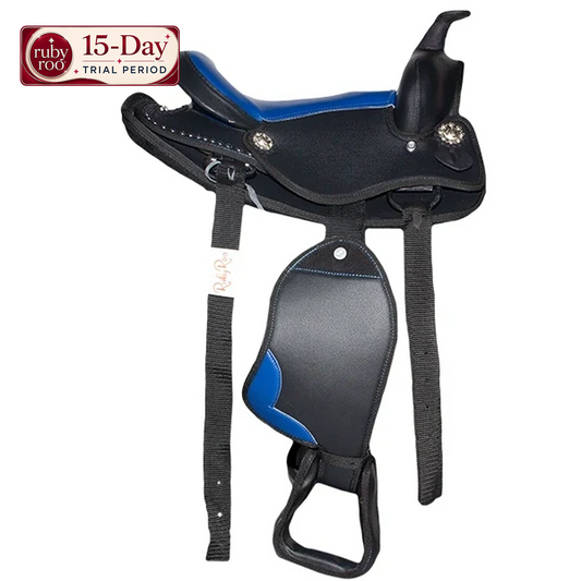 Western Saddle - Royal Blue Leather