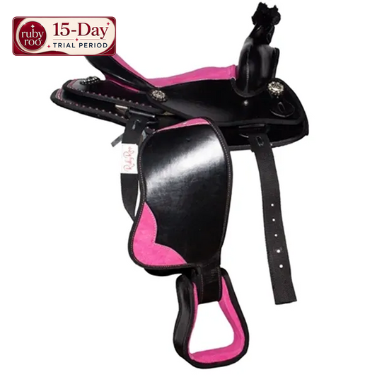 Western Saddle - Pink Suede