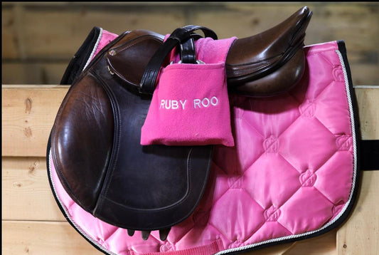 Ruby Roo Flannel Stirrup Keepers – Protect Your Saddle in Style