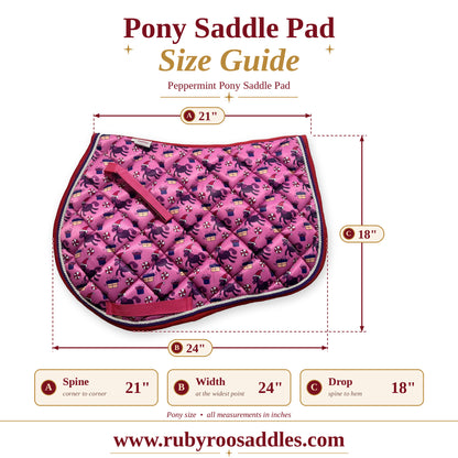 Peppermint Pony Holiday Pad and Pony Bonnet