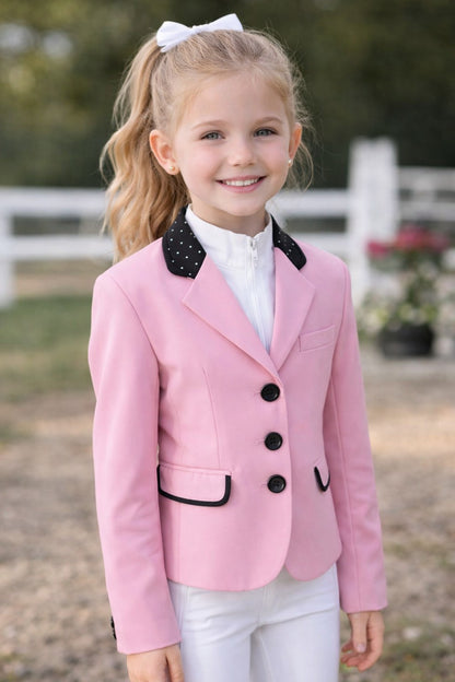 Ruby Roo Essentials Show Jacket – Pink / Black - Rhinestone Overlay