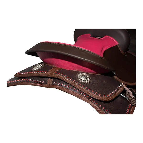 Western Saddle - Pink Faux Leather