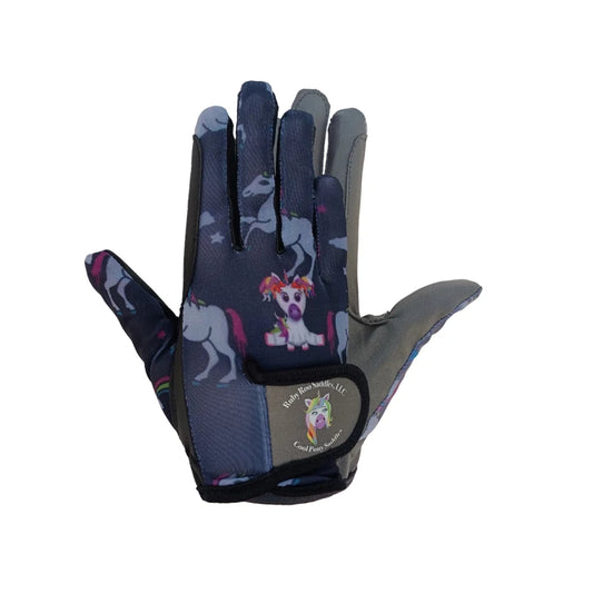 Navy Unicorn Toodles Gloves