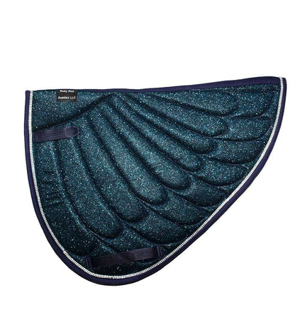 Unicorn Wing Glitter Rhinestone Saddle Pads (Rounded)