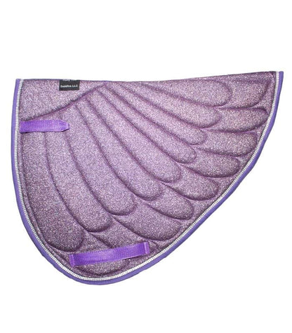 Unicorn Wing Glitter Rhinestone Saddle Pads (Rounded)
