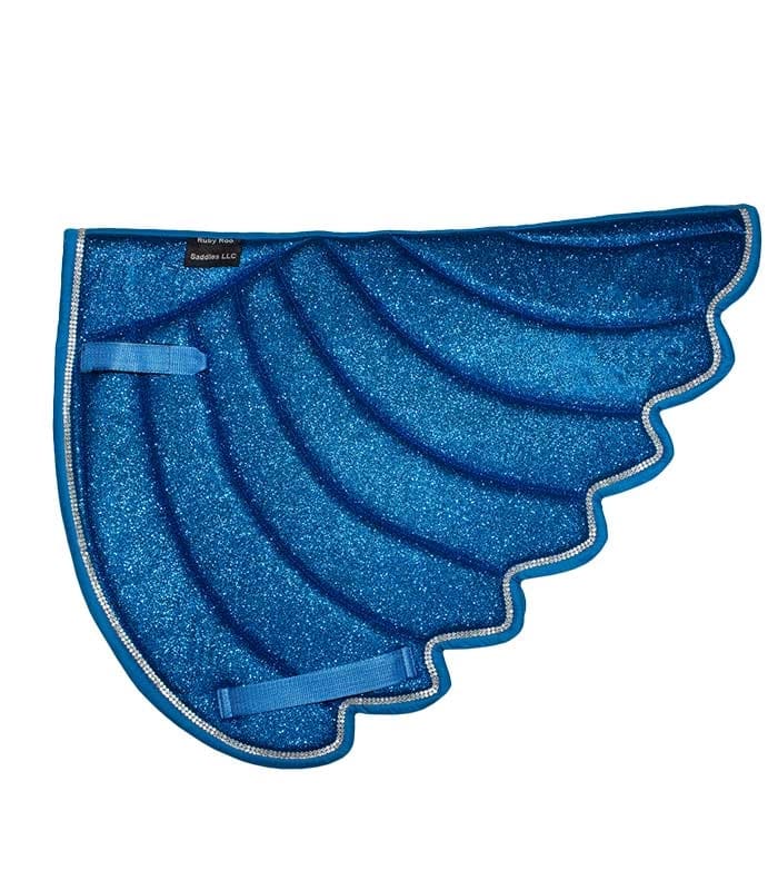 Unicorn Wing Glitter Rhinestone Saddle Pads (Scalloped)