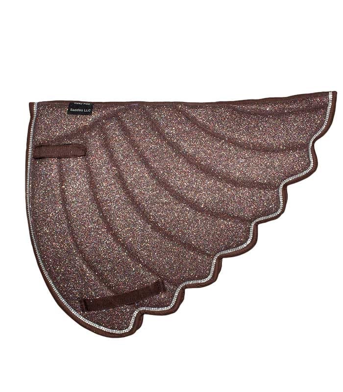 Unicorn Wing Glitter Rhinestone Saddle Pads (Scalloped)