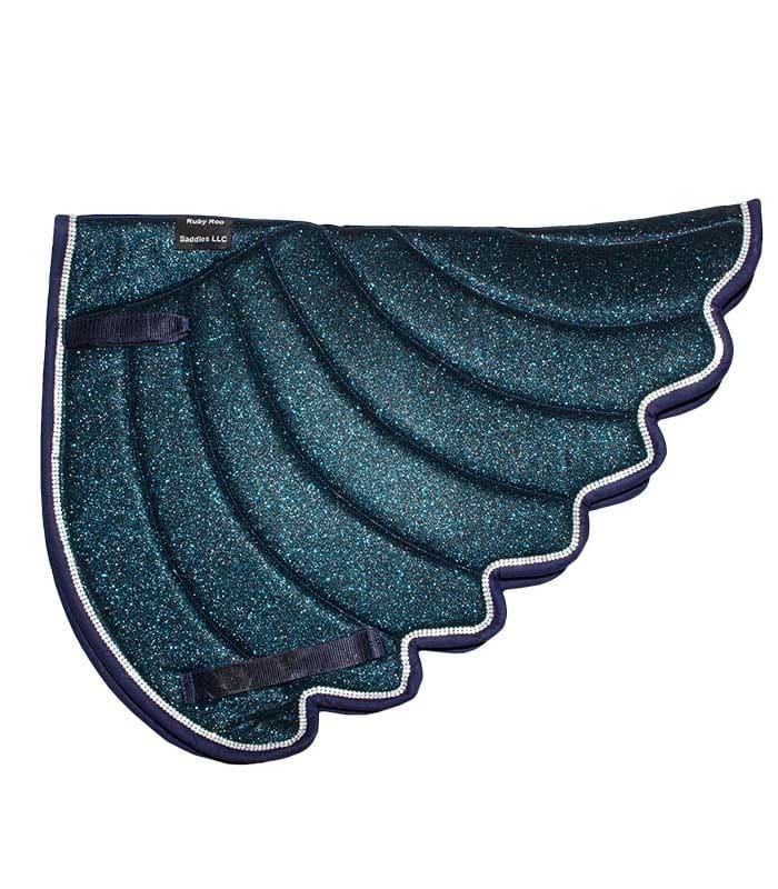 Unicorn Wing Glitter Rhinestone Saddle Pads (Scalloped)