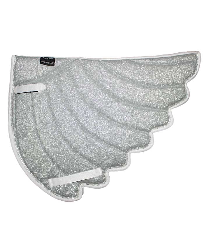 Unicorn Wing Glitter Rhinestone Saddle Pads (Scalloped)