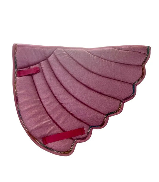 Unicorn Wing Multicolored Rhinestone Saddle Pads (Scalloped)