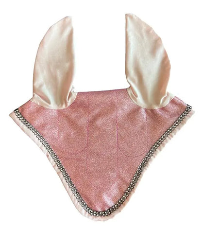 Ruby Roo Glitter Black Rhinestone Trim Pony Bonnets