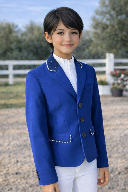 Ruby Roo Essentials Show Jacket - Royal Blue/Rhinestone Trim