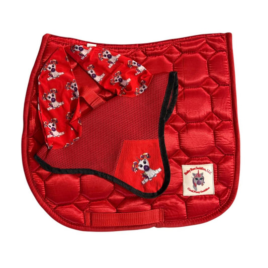 TOODLES RED SATIN SOLID SET