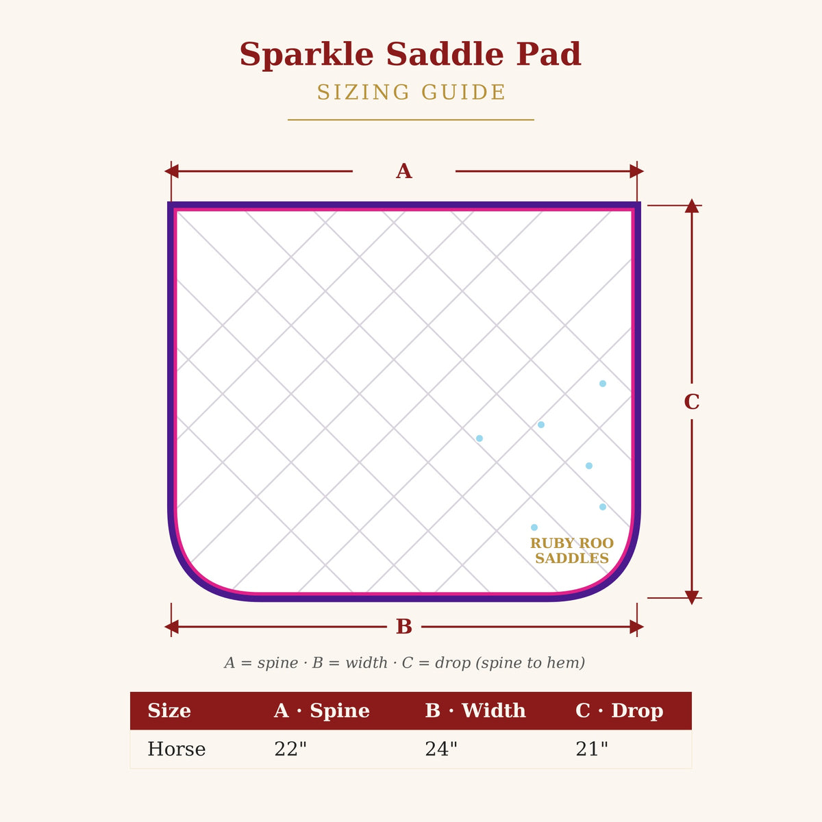 Sparkle Dressage Saddle Pad