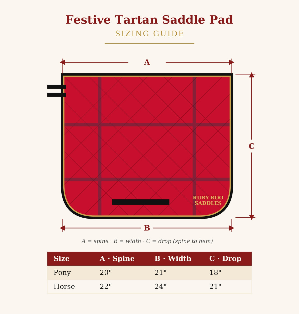 Festive Tartan Saddle Pad