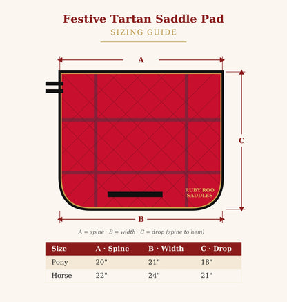 Festive Tartan Saddle Pad